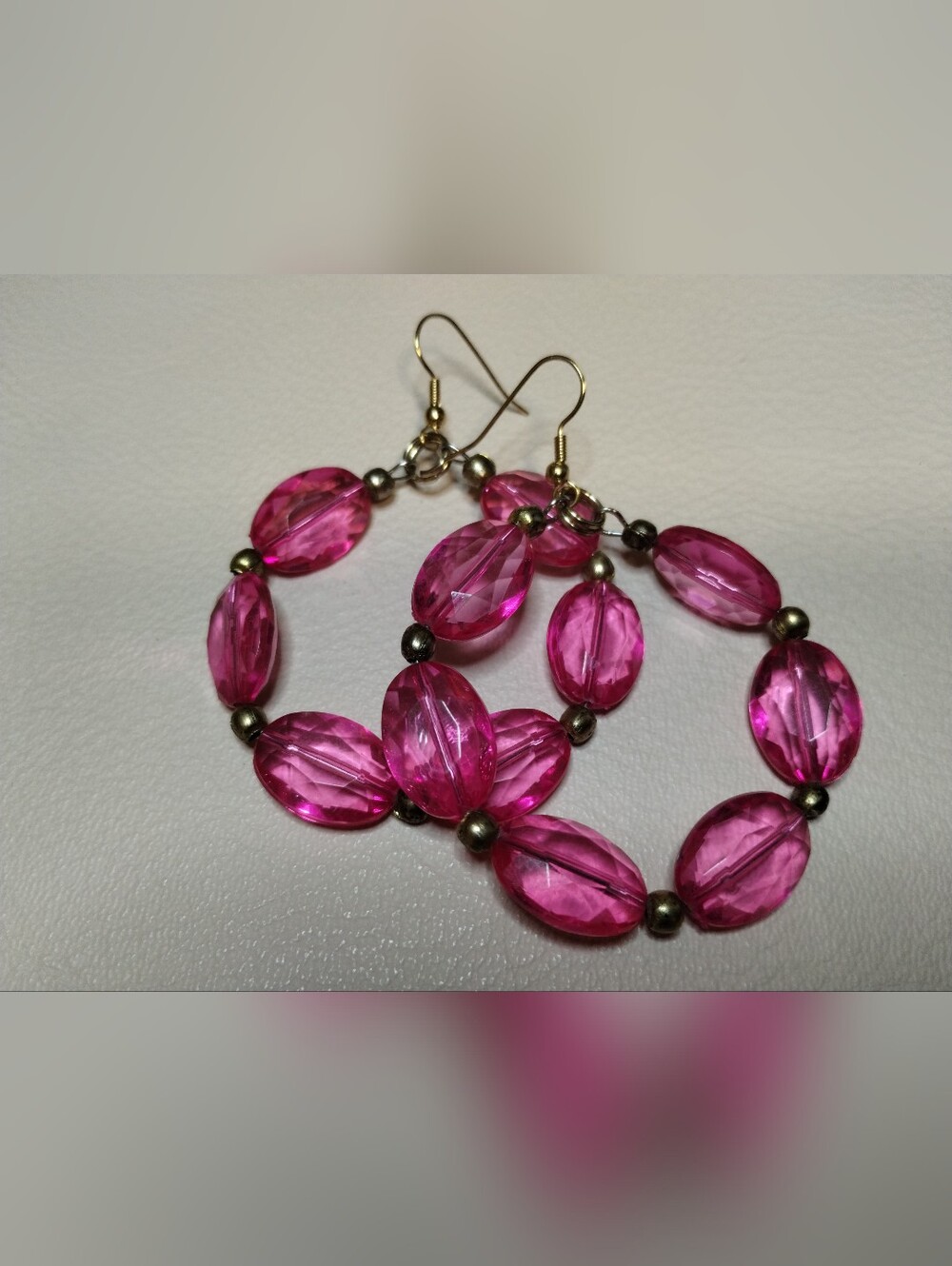 Hot Pink Hoop Earrings - Women Jewelry
